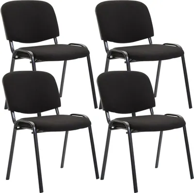 Produktbild von 4er Set Besucherstuhl HLO-CP111 Stoff schwarz