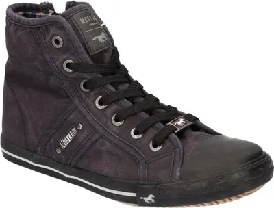 Produktbild von Mustang Damen Sneaker High Top Booty Schnürung Stiefelette 1099-506 , Größe:39 EU, Farbe:Grau