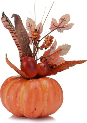 Obrázek produktu pro Artificial Maple Leaf Pumpkin Pomegranate Realistic Photography Prop 3D Maple Leaf Pumpkin Decoration