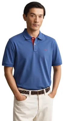 Image de Polo Gant bleu à manches courtes