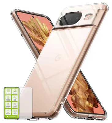 Obrázek produktu pro Pro Google Pixel 8 Silikonový TPU průhledný obal na mobilní telefon 0,26 H9 Glass