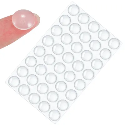 40 selbstklebende Silikonpads 12,7 × 3,5 mm transparent