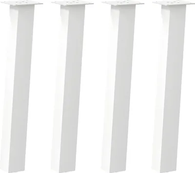 Image de vidaXL Pieds de table console 4 pcs. Blanc 72 cm Acier
