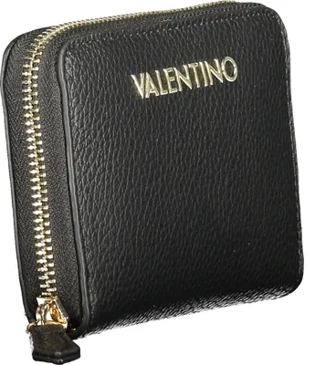 Immagine prodotto di Elegante portafoglio da donna in nero con cerniera e logo