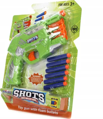 Produktbild von Softdart Pistole Blaster mit 6 Schaumstoffpfeilen - Spielzeugwaffe für Kinder In- & Outdoor