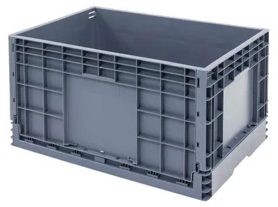Zdjęcie produktu dla Skrzynka transportowa magazynowa składana Mega-M 60x40x34cm plastikowa szara