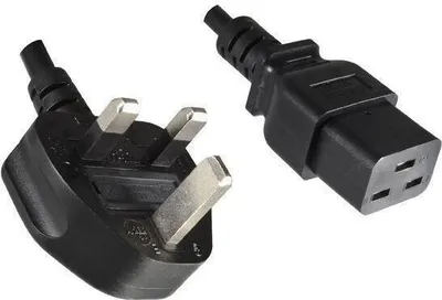 Immagine prodotto di Microconnect PE090618 Cavo di alimentazione nero 1,8 m spina di rete tipo G accoppiatore C19 (PE090618)