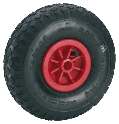 Zdjęcie produktu dla Koło pneumatyczne 260x85x20mm, Gl, N.75mm, obręcz, łożysko ślizgowe, piasta 75 mm