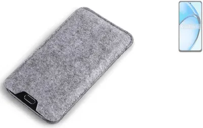 Produktbild von K-S-Trade Filz Handyhülle kompatibel mit Oppo A60 Schutzhülle Filztasche Filz Tasche Case Sleeve Handy Hülle Filzhülle grau