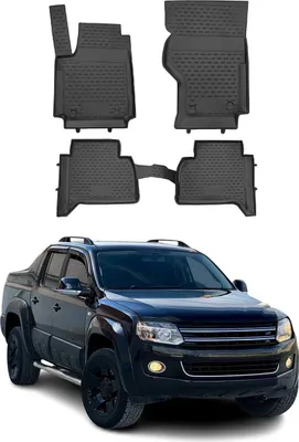 Zdjęcie produktu dla 2010-2021 VW Amarok dywaniki podłogowe TPE czarne 4 szt