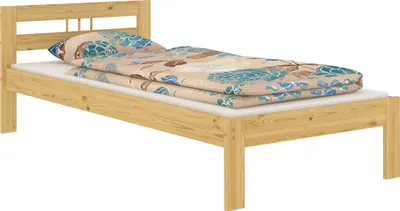 Produktbild von Kinderbett Futonbett Kiefer 90x190 Einzelbett Zubehör wählbar Massivholz V-60.64-09-190 ohne Zubehör