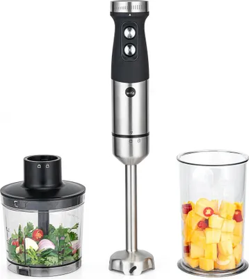 Produktbild von WILFA Stabmixer FUSION mit Zubehör, 1000W, SM2B-1000FP, schwarz