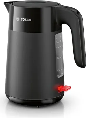 Produktbild von Bosch Wasserkocher TWK2M163 schnurlos 1,7 l 2.400 Watt 360 Grad Anschluß-Sockel Deckelöffnung per Knopfdruck Wasserstandsanzeige Schwarz