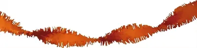 Image de Guirlande en papier crêpé orange - 6 mètres