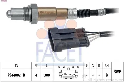 Produktbild von FACET Lambdasonde für FIAT PANDA (169) Beheizt Planarsonde 300mm 10.8203