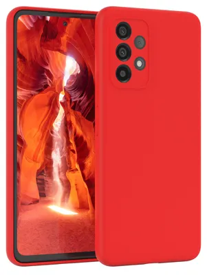 Produktbild von EAZY CASE Silikonhülle für Samsung Galaxy A53 5G Silikon Backcover Schutz in Rot