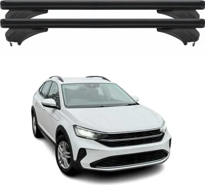 Image de Barres de toit Menabo pour VW Taigo 2021-2025 Aluminium Noir 2 pièces
