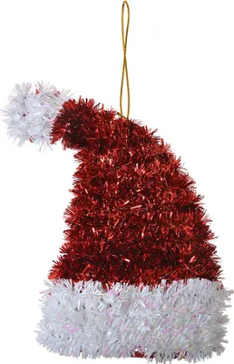 Image de Clayre & Eef Pendentif de Noël Bonnet de Noël 13 cm Rouge Plastique