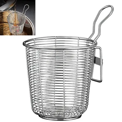 Produktbild von Küchensiebe,Nudelkorb, Edelstahl Nudeleinsatz, Frittierkörbe zum Kochen, Abseihen,im Hot Pot, Spaghetti, Nudeln, Knödel