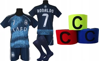 Produktbild von RONALDO komplet sportowy strój piłkarski AL NASSR granatowy r 140