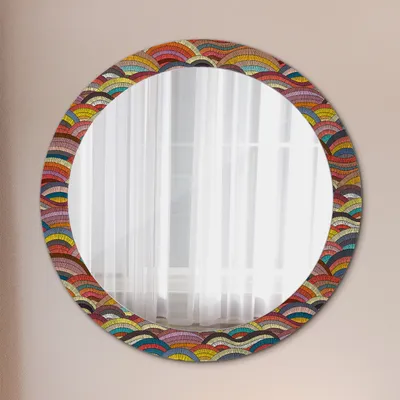 Produktbild von Ø80cm Modern Spiegel - Wandspiegel Wandmontage- Schlafzimmer - böhmisch ornament