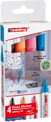 Productafbeelding van edding Glasmarker 4-95-4-2, set van 4 stuks