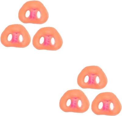 Immagine prodotto di Maschera a forma di muso di maiale - Naso finto a forma di muso di maiale - Accessorio per feste - Elastico - 7 x 5 x 5 cm - Rosa