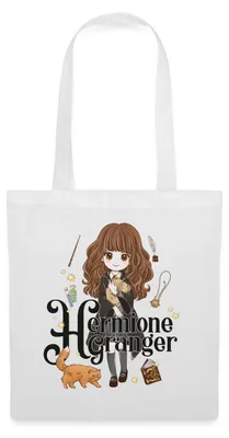 Produktbild von Spreadshirt Harry Potter Hermine Granger Chibi Stoffbeutel, One size, Weiß