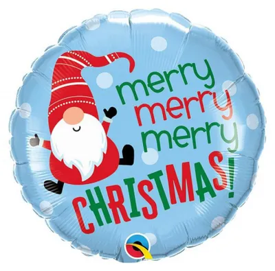 Produktbild von Weihnachten Fröhliche Weihnachten Gnom, Folienballon 46 cm