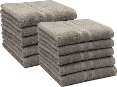 Produktbild von 10er Set Handtücher, 50x100 cm, 100% Baumwolle, fango