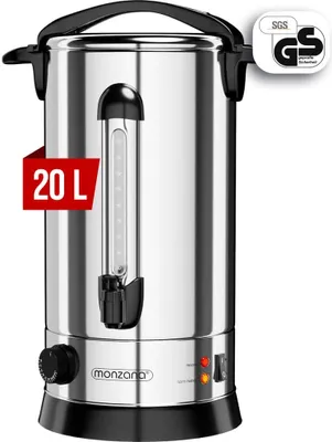 Produktbild von MONZANA® Glühweinkocher mit Zapfhahn Edelstahl Temperatureinstellung 30-110°C Heißgetränkespender Punschkocher Heißgetränkeautomat, Fassungsvermögen:20 Liter