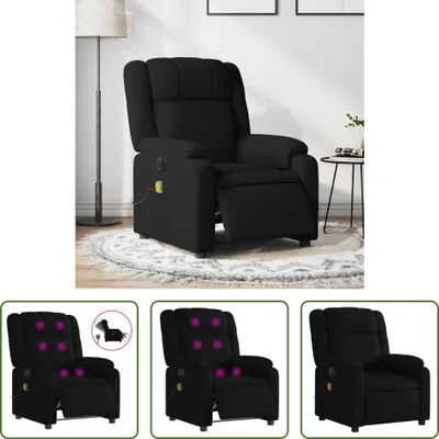 Produktbild von The Living Store Massagesessel Elektrisch Schwarz Stoff