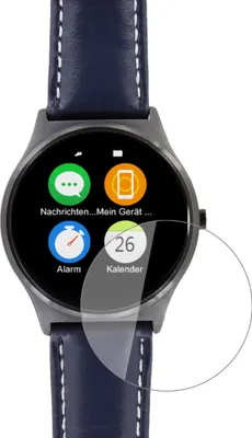 Obrázok produktu pre 2x ochranná fólia na hodinky s priemerom 55,5 mm - antišoková fólia 9H dipos Glass plastové sklo