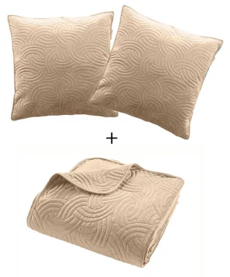 Immagine prodotto di Set da letto in velluto SOLANGE: copriletto + 2 federe