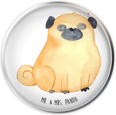 Produktbild von Mr. & Mrs. Panda Stöpsel Mops - Weiß - Geschenk, Waschbecken, Knuffig, Stopfen, waschbeckenstöpsel, Ablaufgarnitur, Liebe, Abflussstöpsel, Hund, Hundeliebe