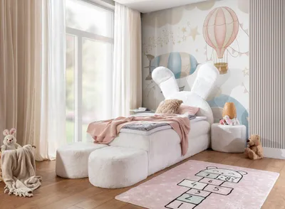 Produktbild von Designer-Kinderbett 100x200 INELA – weiß + GRATIS Matratzenauflage