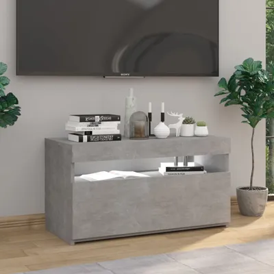 Obrázek produktu pro The Living Store TV skříňka s LED světly betonově šedá 75x35x40 cm