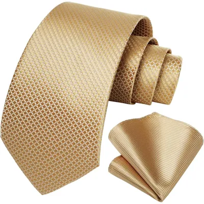 Productafbeelding van Dashes & zakdoek set, geruit, elegant, klassiek, goud