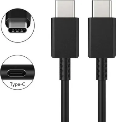 Produktbild von Schwarz USB-C auf USB-C Datenkabel Ladekabel für Samsung Huawei Smartphone