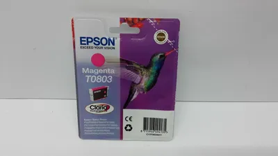 Produktbild von Epson Hummingbird Singlepack Magenta T0803 Claria Photographic Ink, Standardertrag, Magenta, Tinte auf Pigmentbasis, 7,4 ml, 1 Stück(e), Einzelpackung