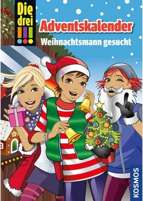 Produktbild von Die drei !!! Der Adventskalender: Weihnachtsmann gesucht! Mit Extra: Geschenkpapier