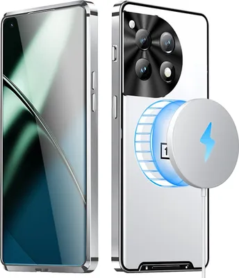 Obrázek produktu pro Pro OnePlus 12 Magnetický ochranný obal Magsafe Frosted Metal Design Cover Silver