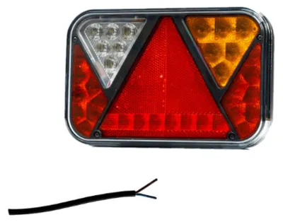 Fristom Zadné obdĺžnikové LED svetlo 200 x 130 x 50mm Správny VC-2732