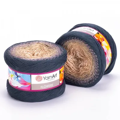 Produktbild von YarnArt Flowers 297: 55% Baumwolle, 1000m Farbverlaufsgarn für Sommerprojekte