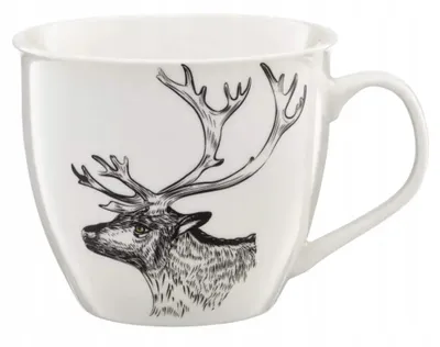 Produktbild von Veľký porcelánový hrnček s divokým jeleňom 550 ml