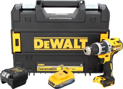 Produktbild von DeWalt DCD 796 E1T Akku Schlagbohrschrauber 18 V 70 Nm Brushless + 1x Powerstack Akku 1,7 Ah + Ladegerät + TSTAK