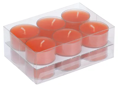 Produktbild von Teelichter in Kunststoffhülle Dunkelorange 18/38mm, 12er-Pack