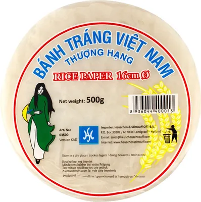 Produktbild von Reispapier essbar Ø 16 cm zum Kochen aus Vietnam 500g