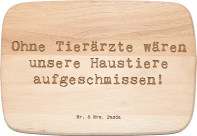 Produktbild von Mr. & Mrs. Panda Schneidebrett Spruch Tierarzt Helden - Transparent - Geschenk, Frühstücksbrettchen, Frühstücksbrett, schneidebrettchen, Beruf, Hilfsbereitschaft, Katzen
