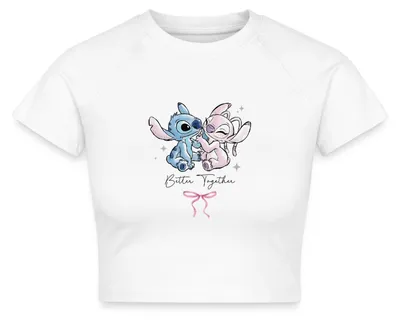 Produktbild von Lilo & Stitch | Angel Und Stitch Better Together Crop Top, S, Weiß